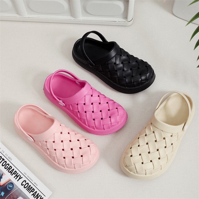 Cross-Woven Clog Shoes