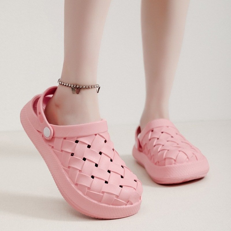 Cross-Woven Clog Shoes