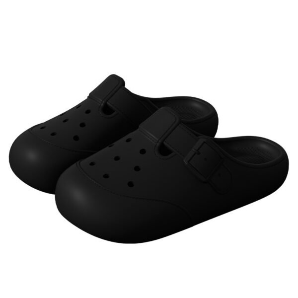 New Hole Shoes Summer Buckle Baotou Slippers Outerdoor Garden Clogs Shoes Indoor Non-Slip Floor Home Slipper - Image 2