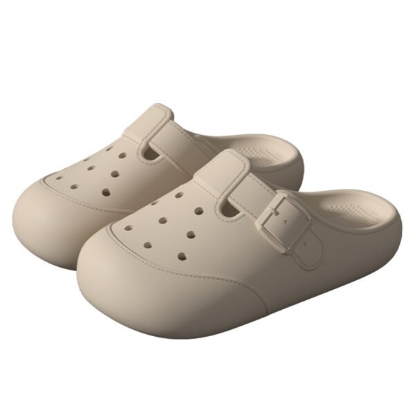 New Hole Shoes Summer Buckle Baotou Slippers Outerdoor Garden Clogs Shoes Indoor Non-Slip Floor Home Slipper - Image 10